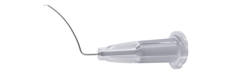 21-R3330 Irrigating Cystotome, Short Curve, 30 Ga x 16 mm, Disposable, 10 per Box